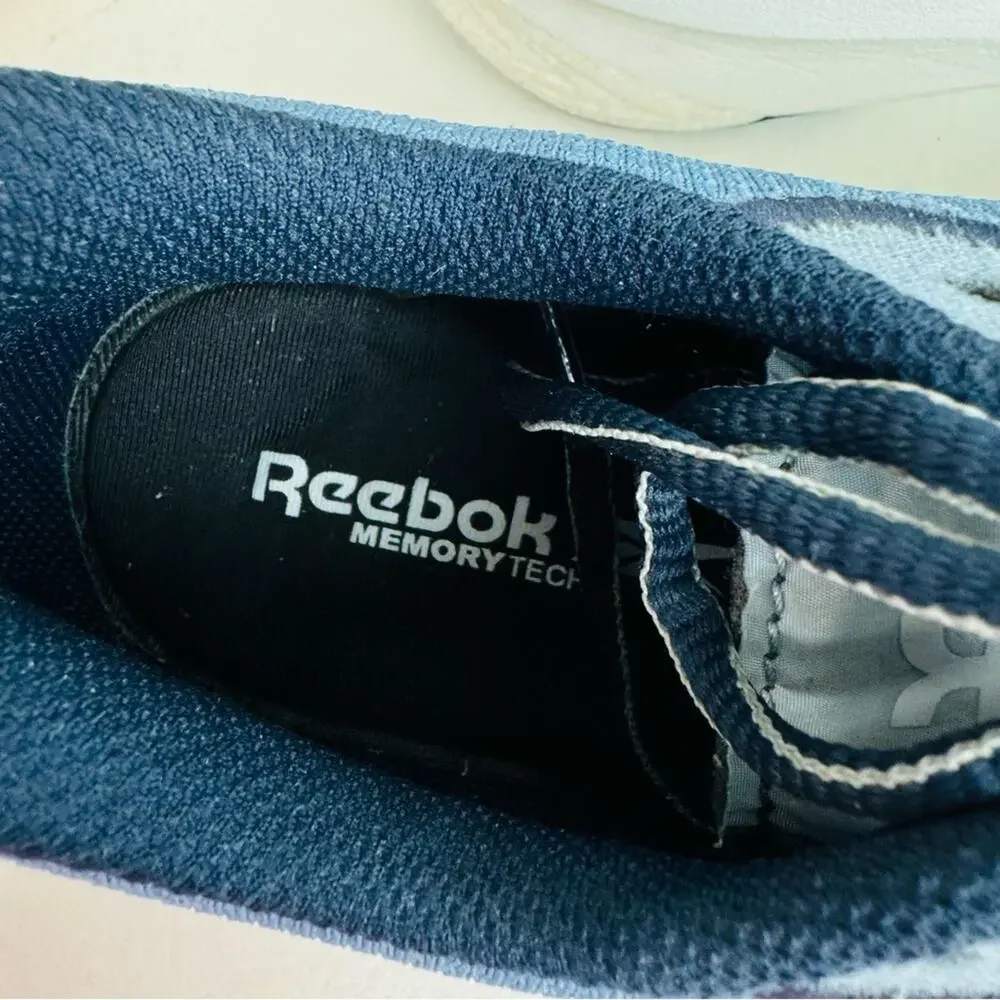Reebok Womens Floatride Energy Shoes Composite Toe‎ Blue White Sneakers Size 8M